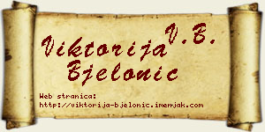 Viktorija Bjelonić vizit kartica